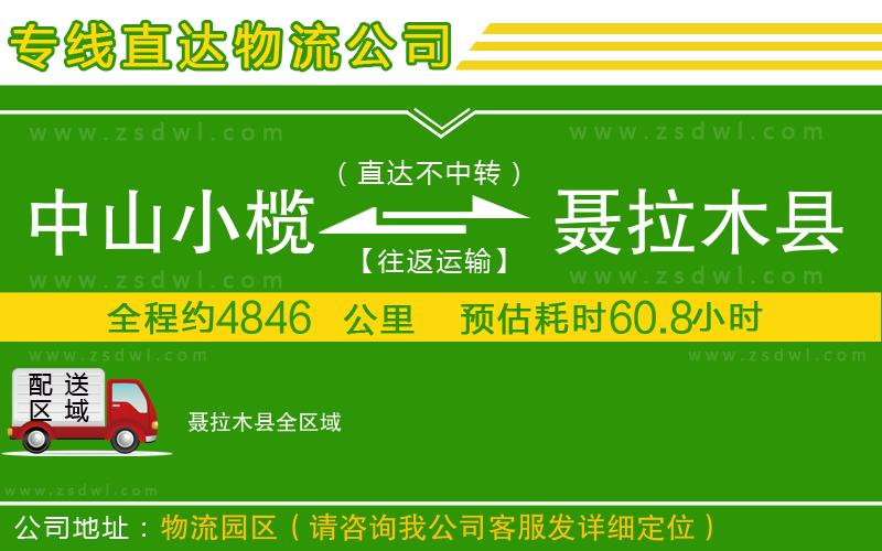 中山小欖到聶拉木縣物流專線