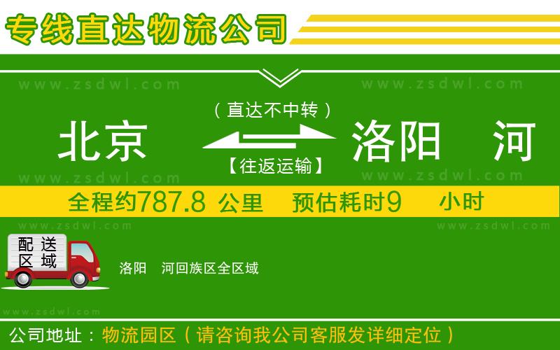 北京到洛陽(yáng)瀍河回族區(qū)物流公司