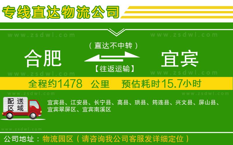 合肥到宜賓物流專線