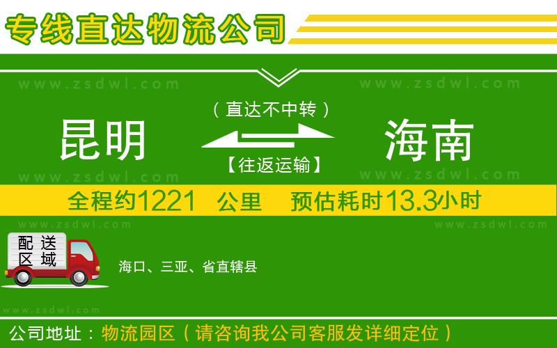 昆明到海南物流公司