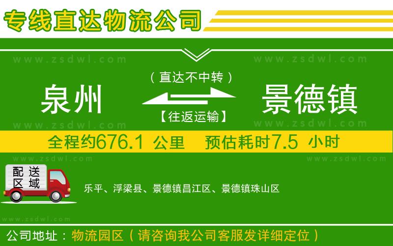 泉州到景德鎮(zhèn)物流專線