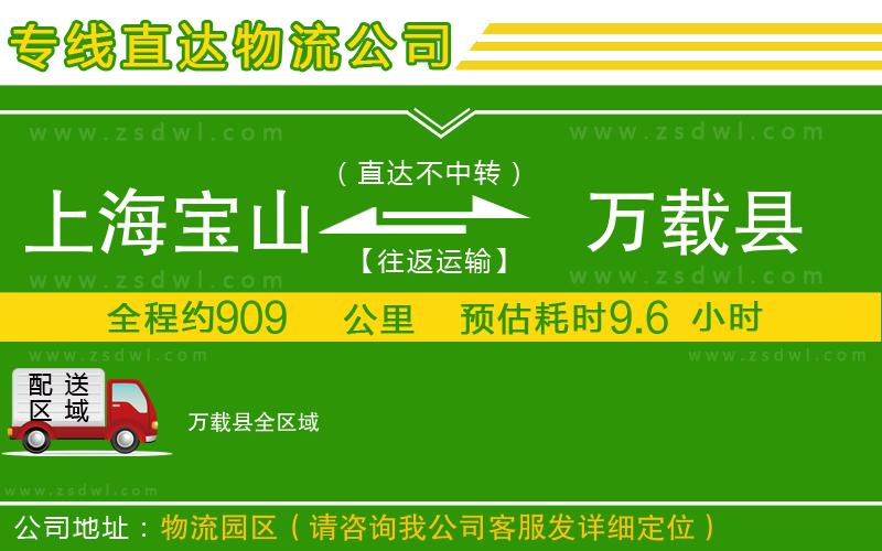上海寶山區(qū)到萬載縣物流專線