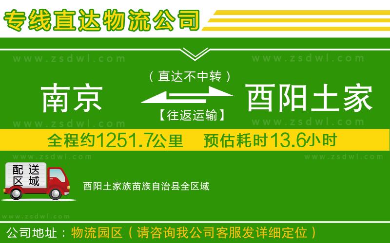 南京到酉陽土家族苗族自治縣物流專線