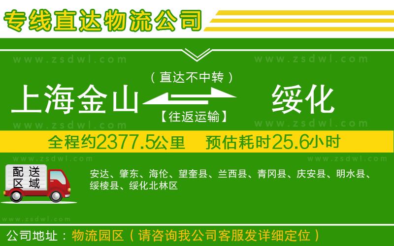 上海金山區(qū)到綏化物流專線