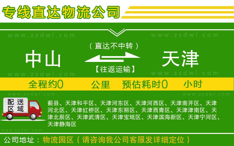 中山到天津物流專線