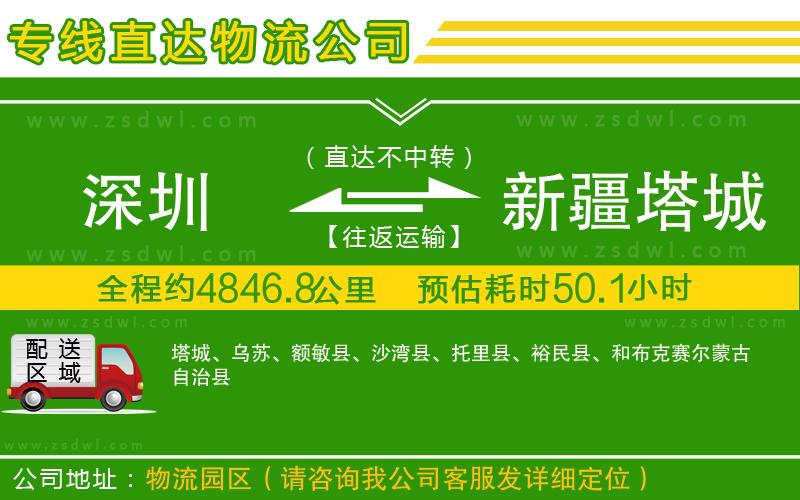 深圳到新疆塔城地區(qū)物流專線