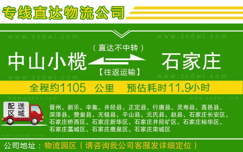 中山小欖到石家莊物流專線