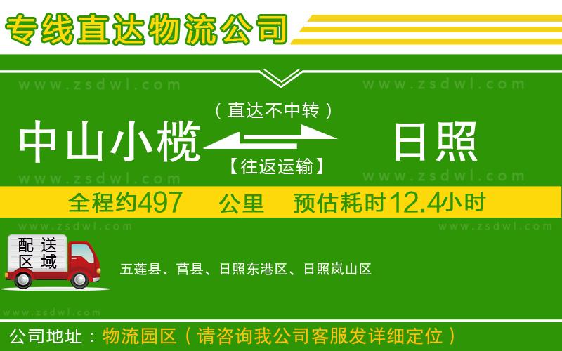 中山小欖到日照物流專線