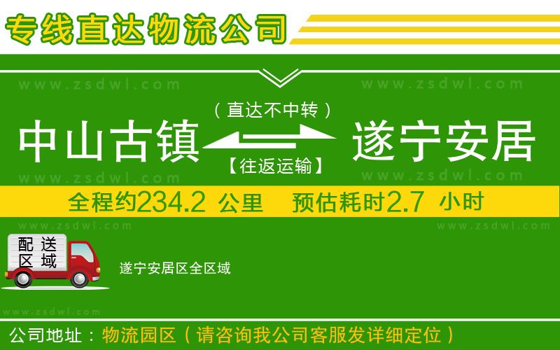 中山古鎮(zhèn)到遂寧安居區(qū)物流公司