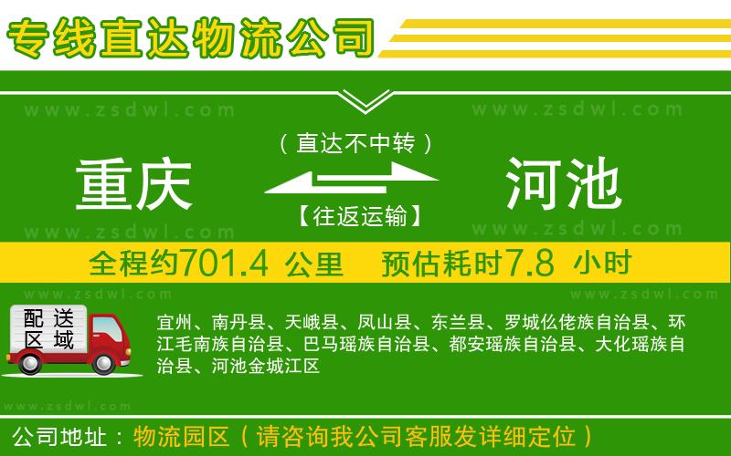 重慶到河池物流公司