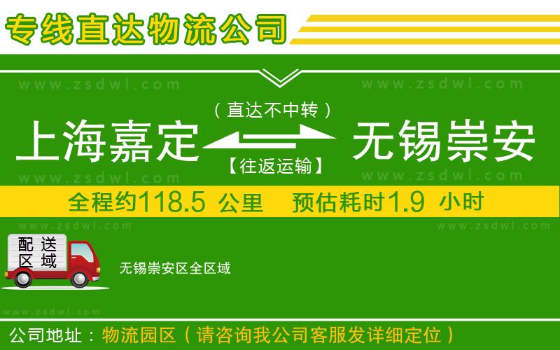 上海嘉定區(qū)到無錫崇安區(qū)物流專線