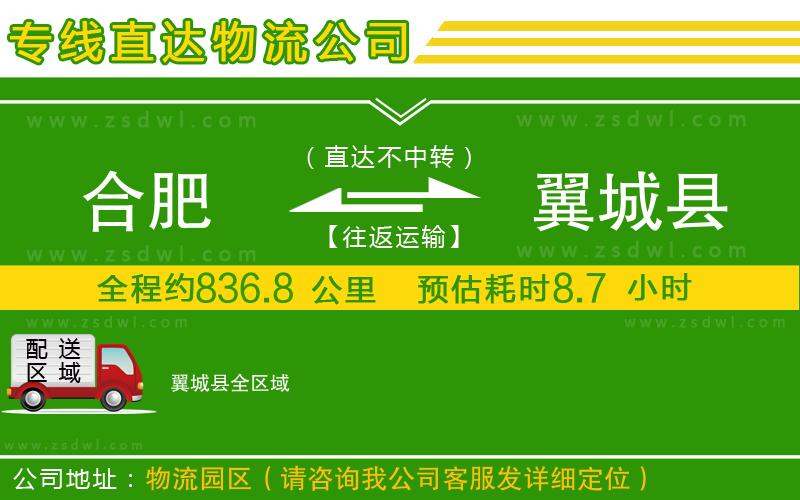 合肥到翼城縣物流公司