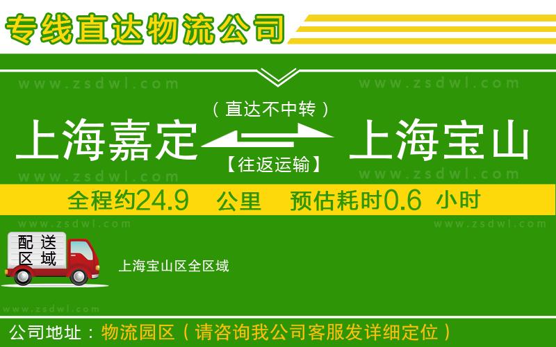 上海嘉定區(qū)到上海寶山區(qū)物流專線