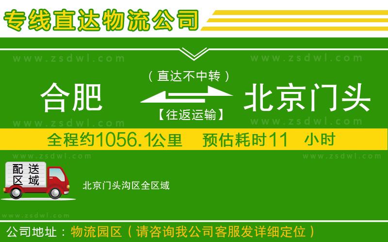 合肥到北京門頭溝區(qū)物流專線