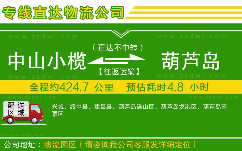中山小欖到葫蘆島物流專(zhuān)線(xiàn)