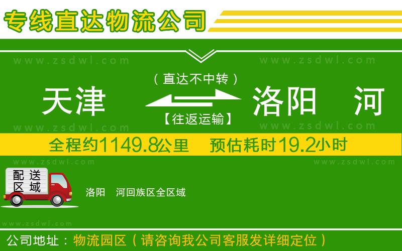 天津到洛陽(yáng)瀍河回族區(qū)物流公司