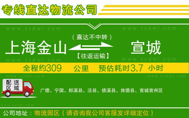 上海金山區(qū)到宣城物流專線