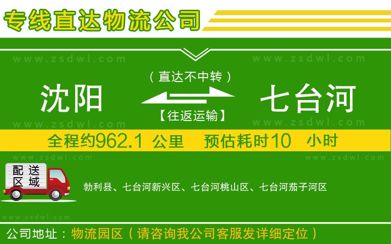 沈陽到七臺河物流公司