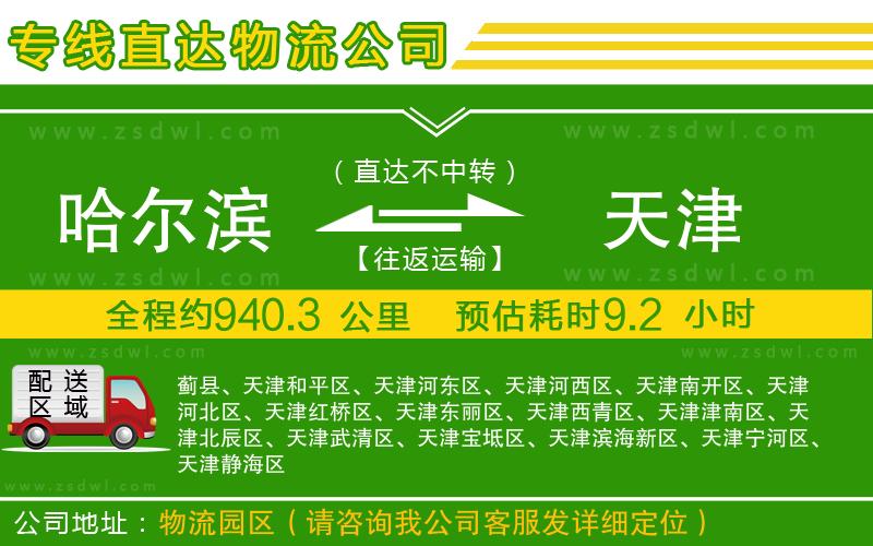 哈爾濱到天津物流專線