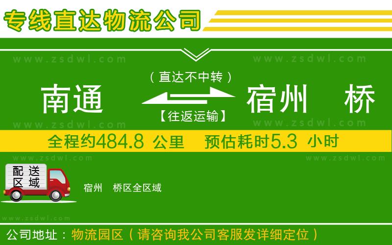 南通到宿州埇橋區(qū)物流公司