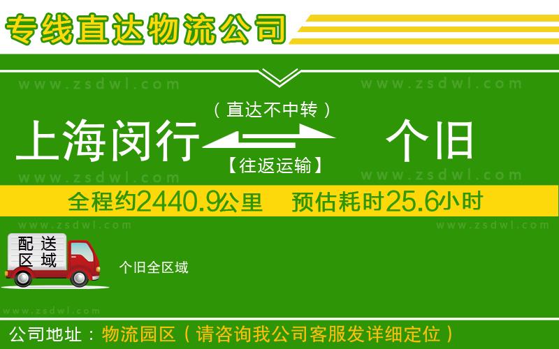 上海閔行區(qū)到個舊物流公司