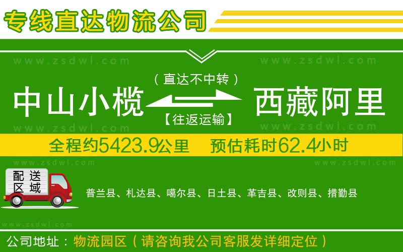 中山小欖到西藏阿里地區(qū)物流專線