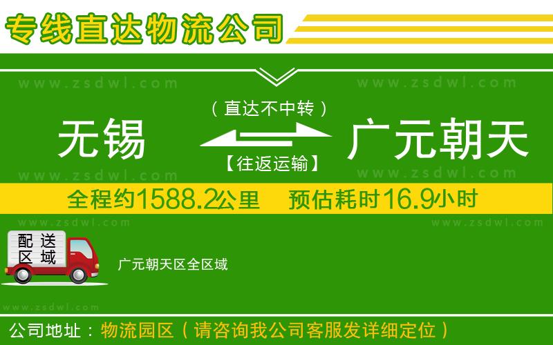 無(wú)錫到廣元朝天區(qū)物流公司