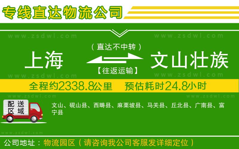 上海到文山壯族苗族自治州物流公司