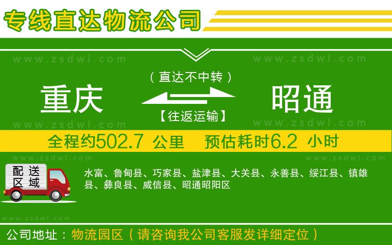 重慶到昭通物流專線
