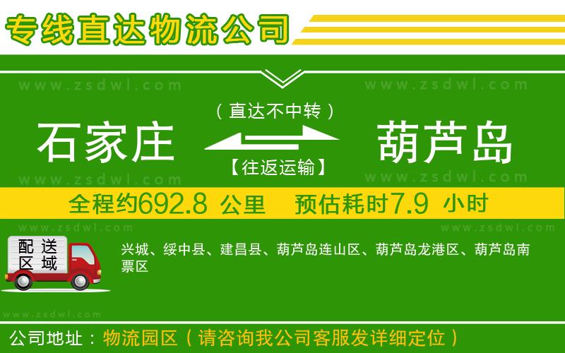 石家莊到葫蘆島物流專線