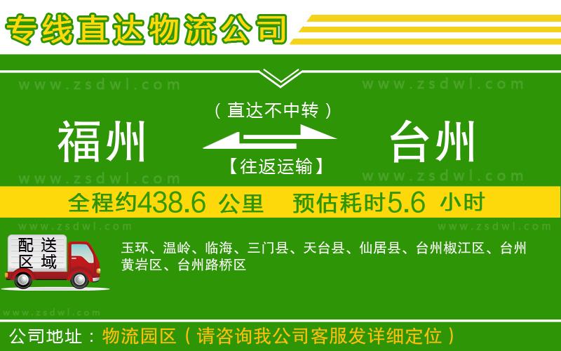 福州到臺州物流專線