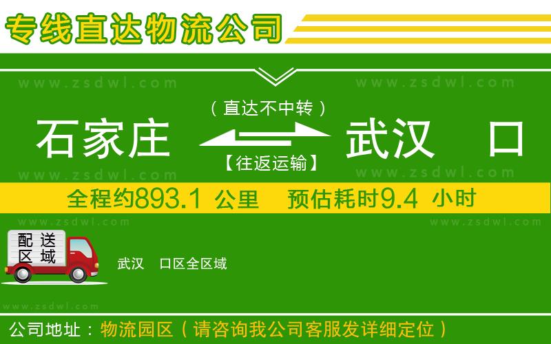 石家莊到武漢硚口區(qū)物流公司