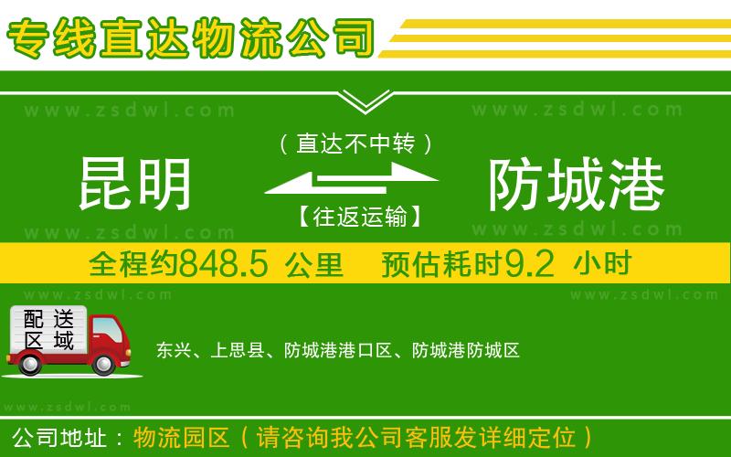 昆明到防城港物流專線