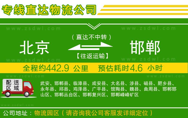 北京到邯鄲物流專線