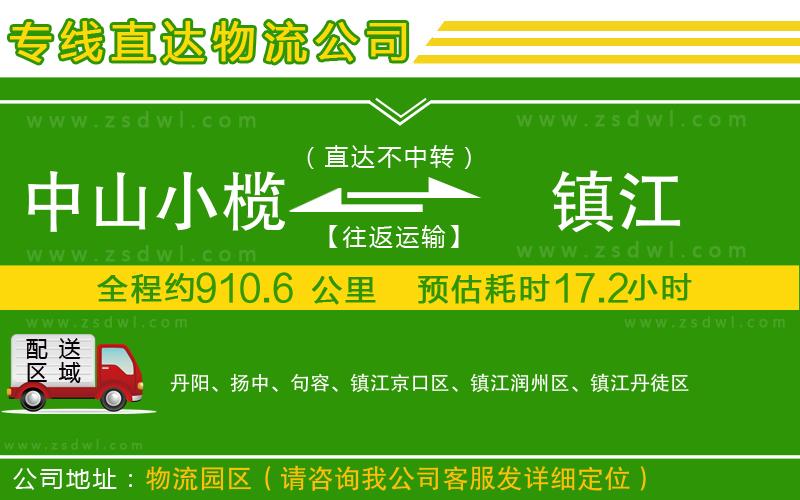 中山小欖到鎮(zhèn)江物流專線