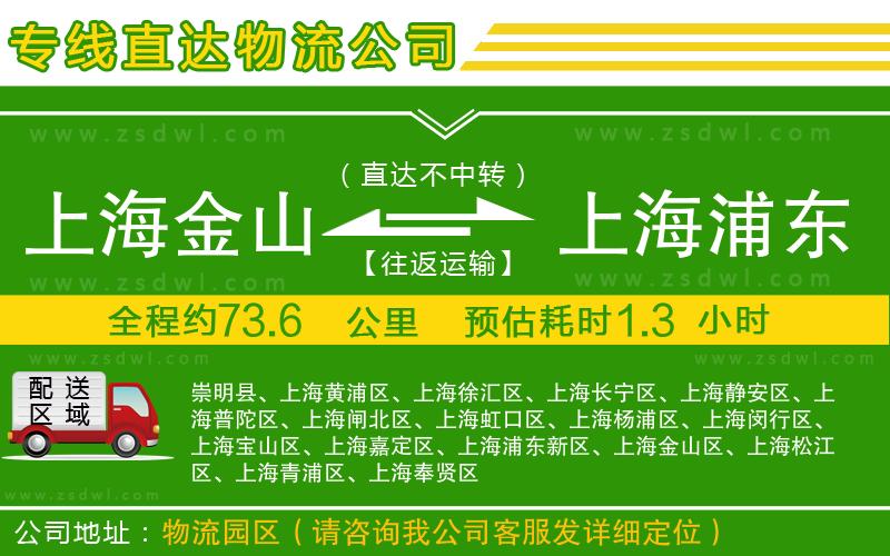 上海金山區(qū)到上海浦東區(qū)物流專(zhuān)線