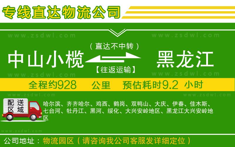 中山小欖到黑龍江物流專線