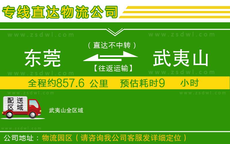 東莞到武夷山物流公司