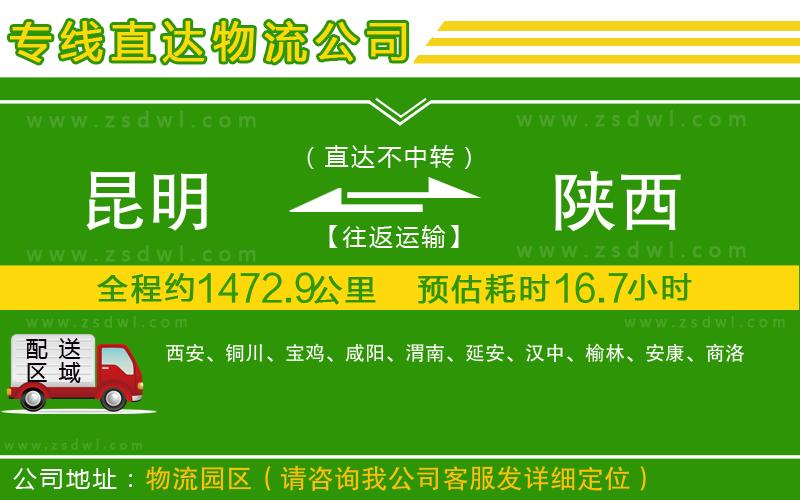 昆明到陜西物流公司