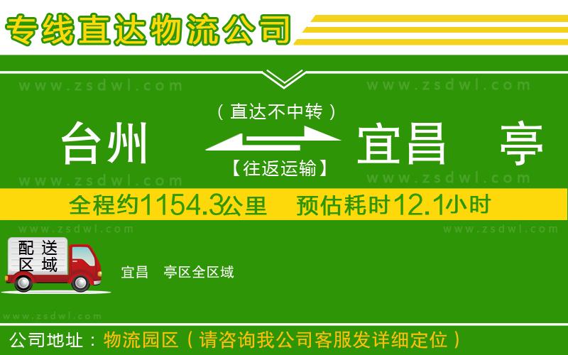 臺州到宜昌猇亭區(qū)物流公司