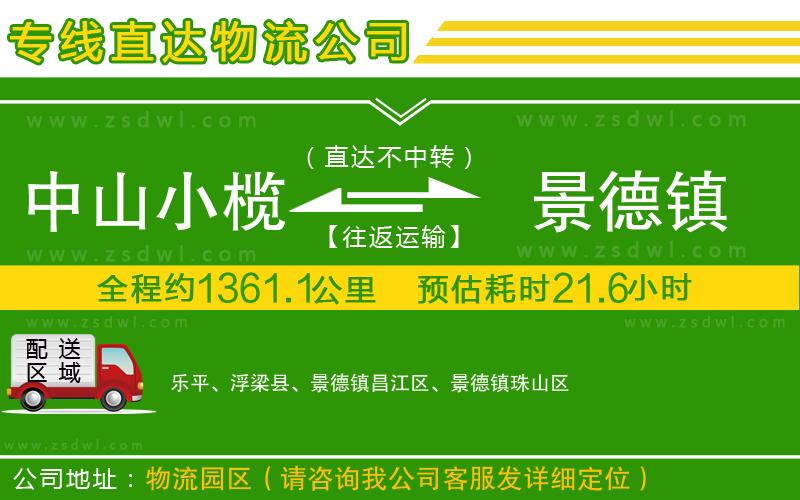 中山小欖到景德鎮(zhèn)物流專(zhuān)線