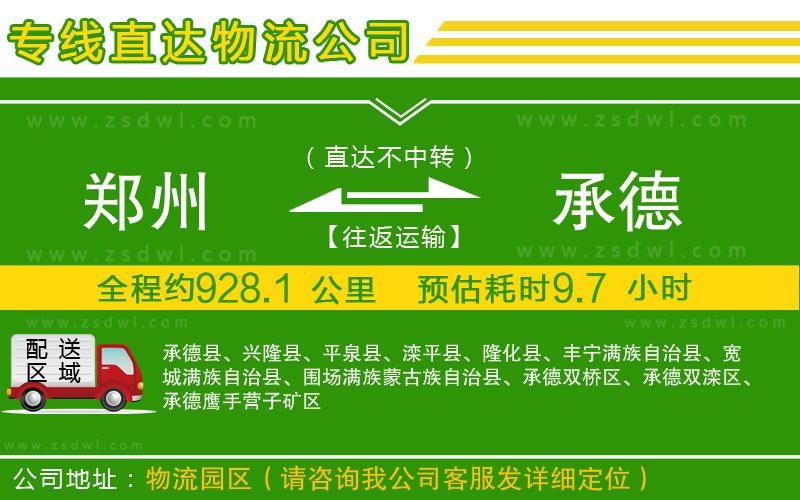 鄭州到承德物流專線