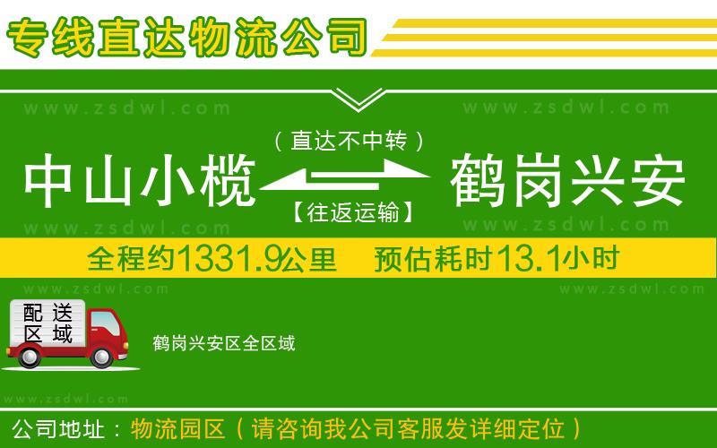 中山小欖到鶴崗興安區(qū)物流專線