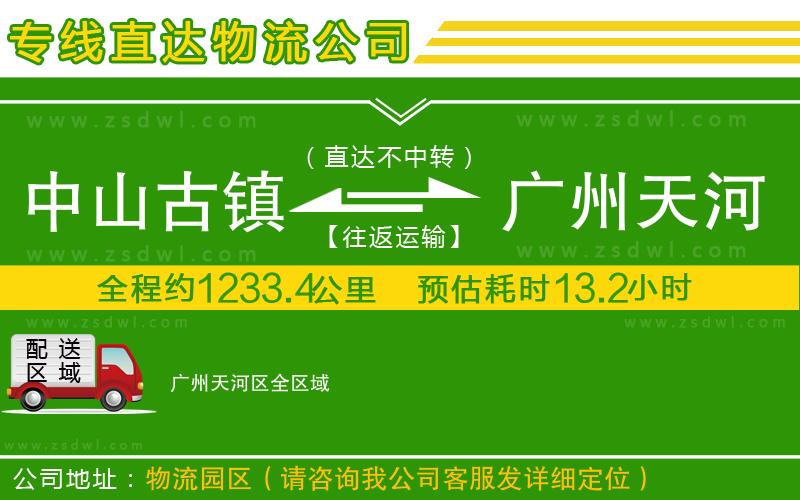 中山古鎮(zhèn)到廣州天河區(qū)物流公司