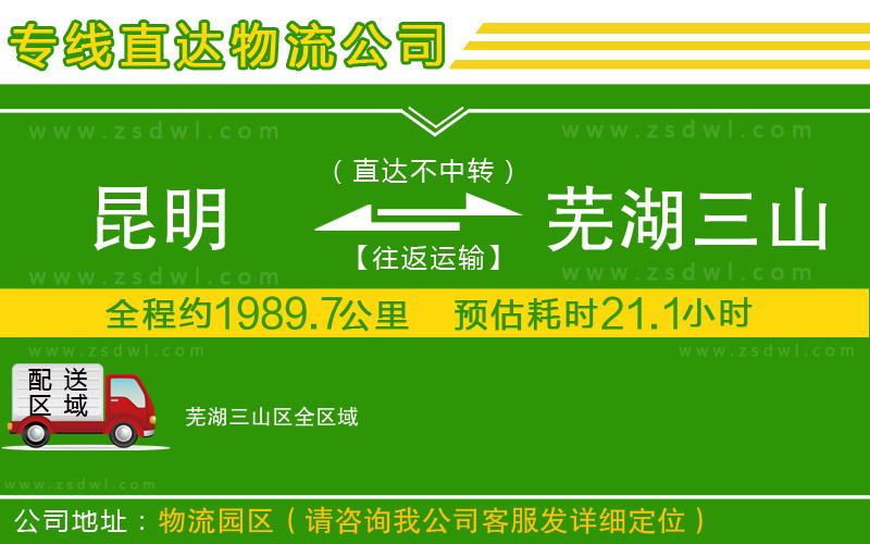 昆明到蕪湖三山區(qū)物流公司