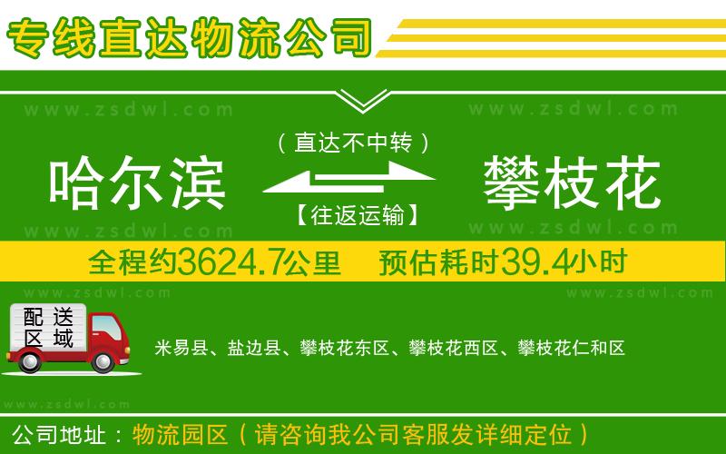 哈爾濱到攀枝花物流公司
