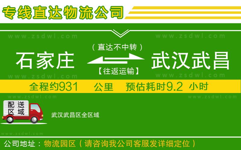 石家莊到武漢武昌區(qū)物流公司