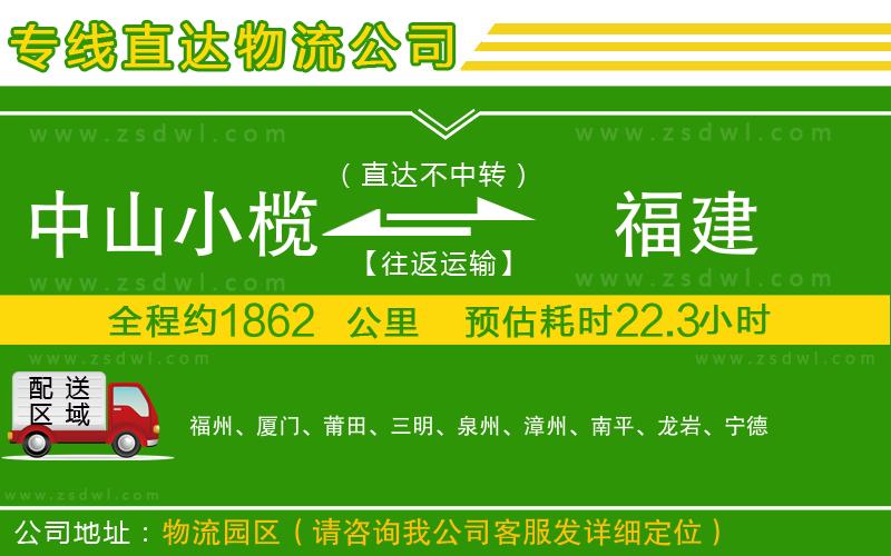 中山小欖到福建物流專線