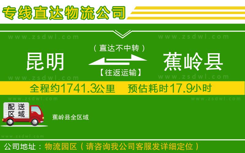 昆明到蕉嶺縣物流專線