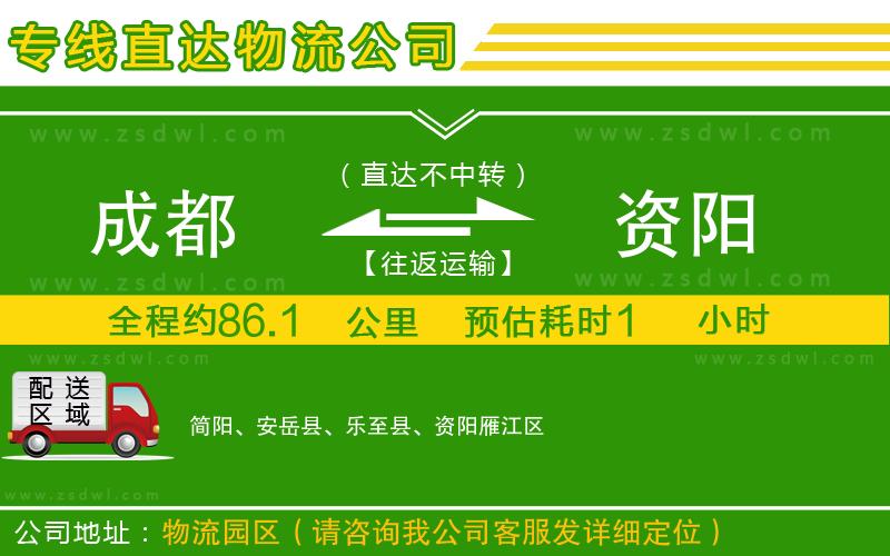 成都到資陽物流公司
